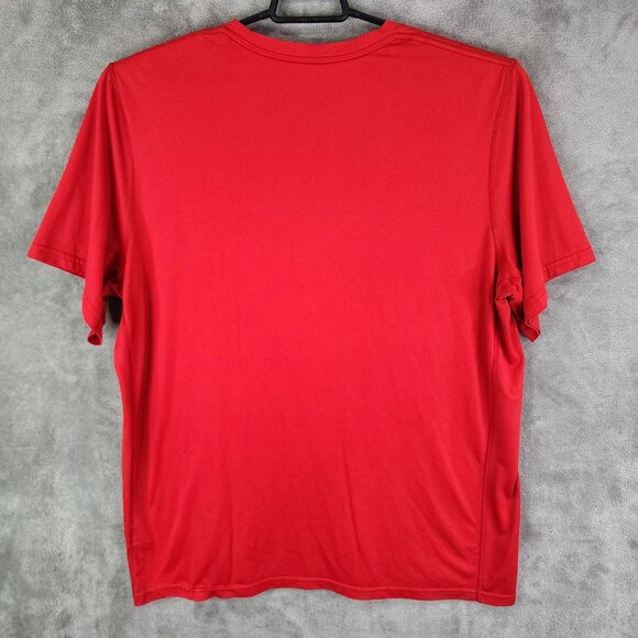 Mens Red Nike Dri-Fit 643 Graphic Shirt Athletic Tee Short Sleeve Crew Neck XXL - Picture 5 of 8